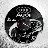 Оригинальные часы из виниловых пластинок  "Audi" версия 2 А4