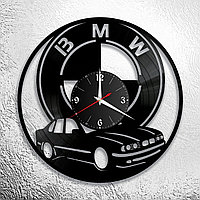 Оригинальные часы из виниловых пластинок  "BMW" версия 1