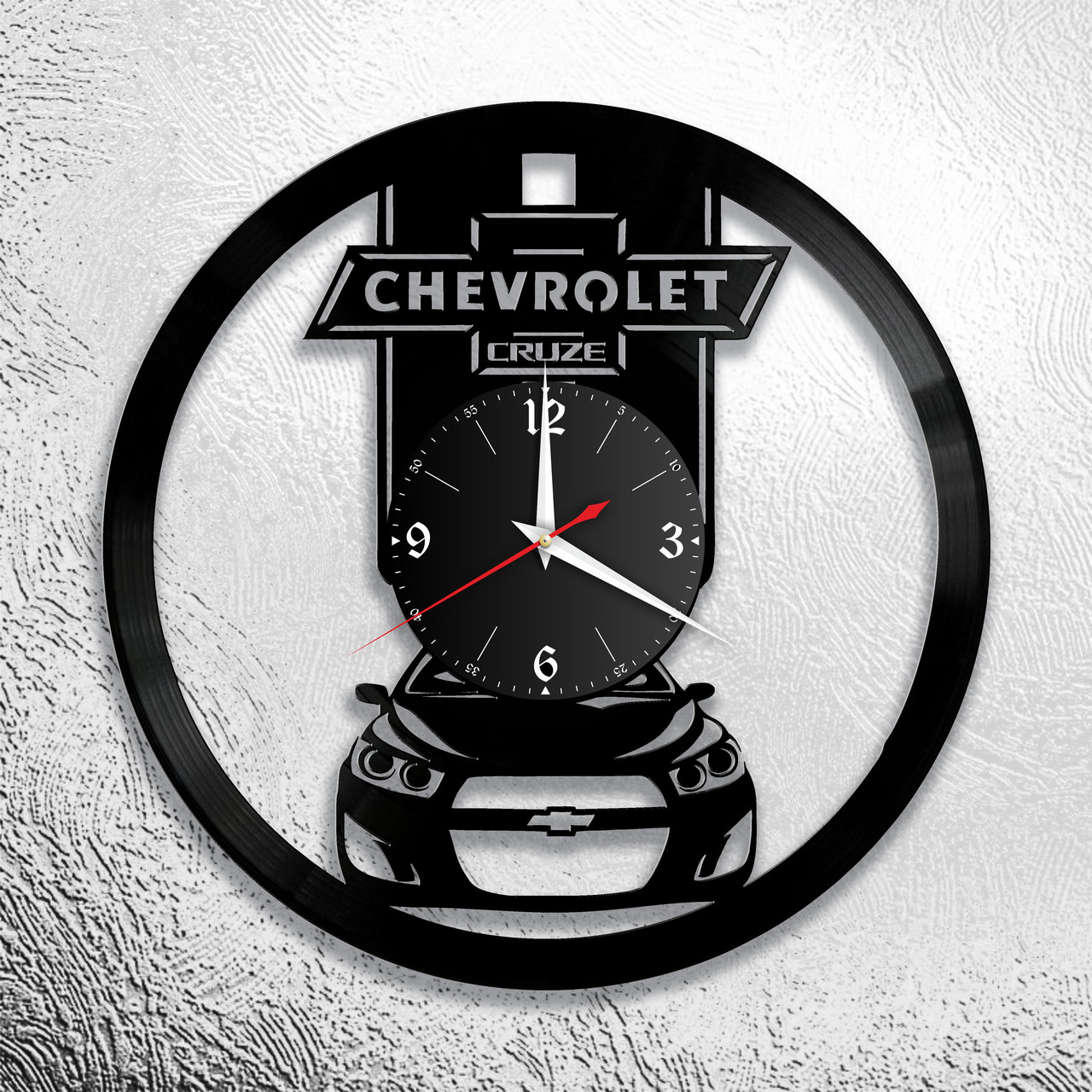 Часы из виниловой пластинки  "Chevrolet" версия 2 Cruze, фото 1