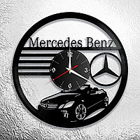 Оригинальные часы из виниловых пластинок  "Mercedes " версия 1
