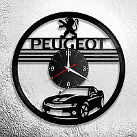 Оригинальные часы из виниловых пластинок  "Peugeot" версия 1