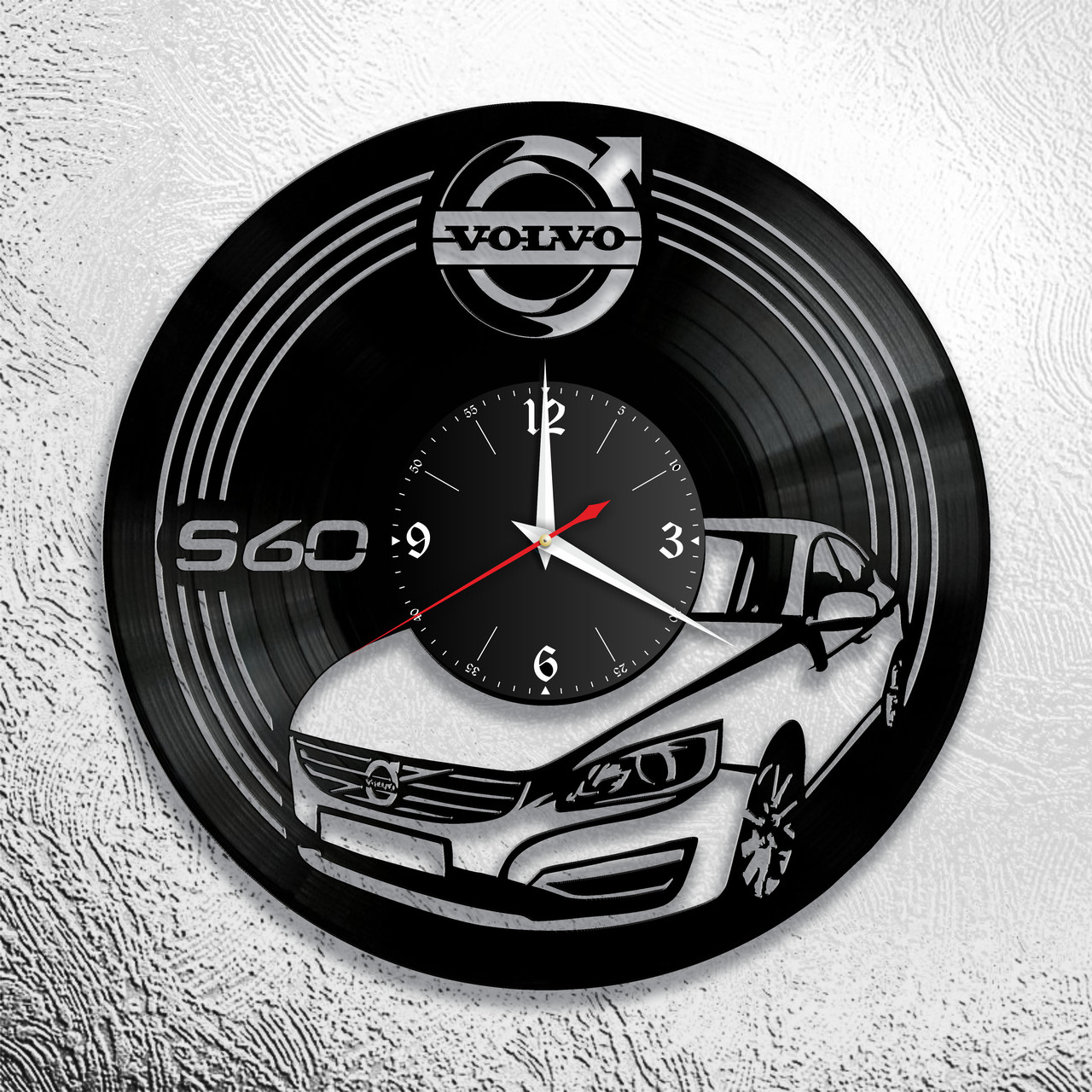 Часы из виниловой пластинки  "Volvo" версия 1 S60, фото 1