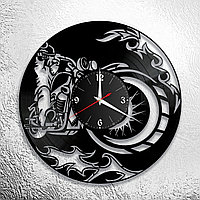 Часы из виниловой пластинки  "Мото" версия 2
