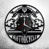 Часы из виниловой пластинки  "Мото" версия 4