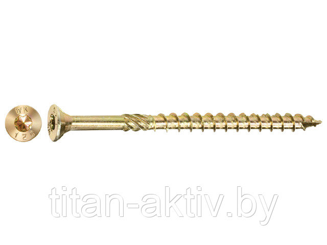 Шуруп конструкционный 6.0х120 по дереву, потай, TORX30 (100 шт в карт. уп.) STARFIX