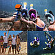 Маска для снорклинга (плавание под поверхностью воды) FREEBREATH с креплением для экшн камеры и берушами L/XL, фото 7