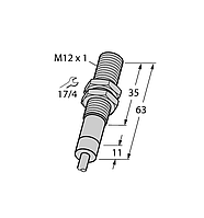 Датчик индуктивный TURCK BI2-EM12D-AP6/S120 (рабочая температура до 120 °C)