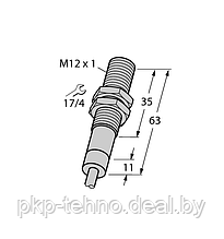 Датчик индуктивный TURCK BI2-EM12D-AP6/S120 (рабочая температура до 120 °C)