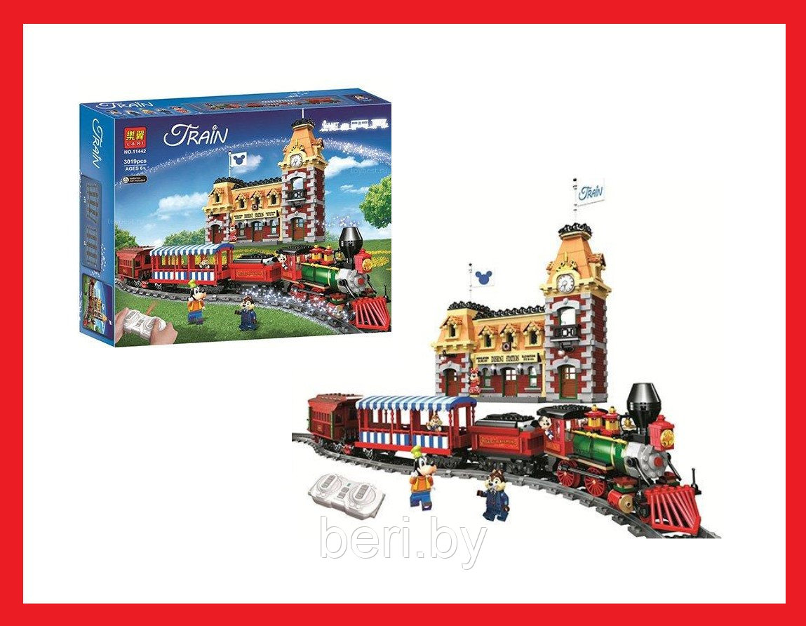 11442 Конструктор Lari "Поезд и станция Disney", 3019 деталей, Аналог Lego 71044 - фото 2 - id-p140407597
