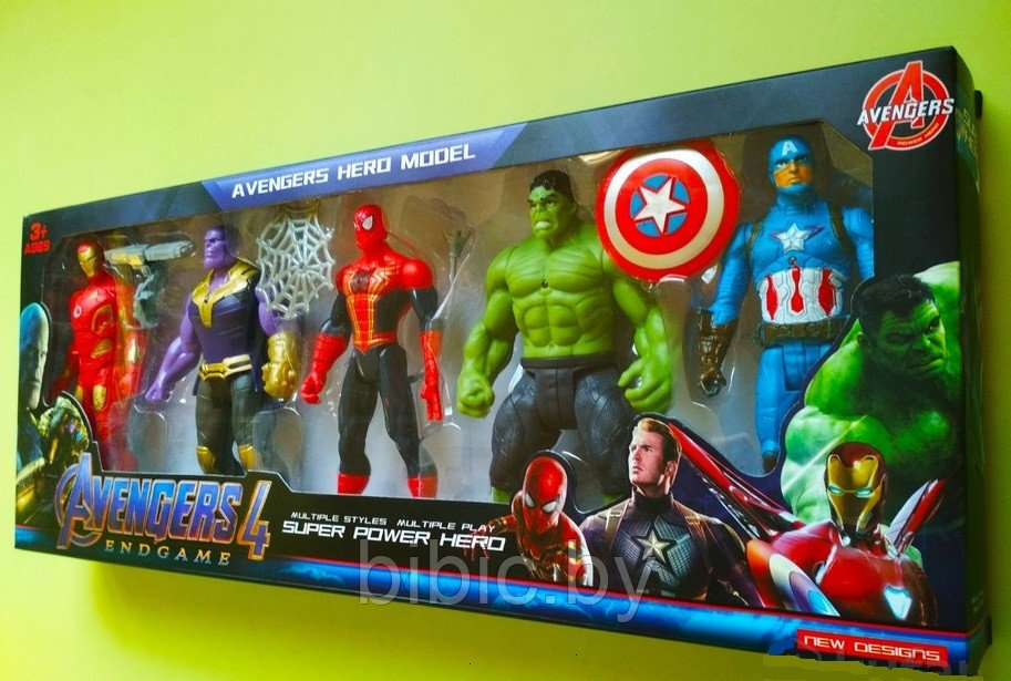 5 героев Marvel в одном наборе 10см
