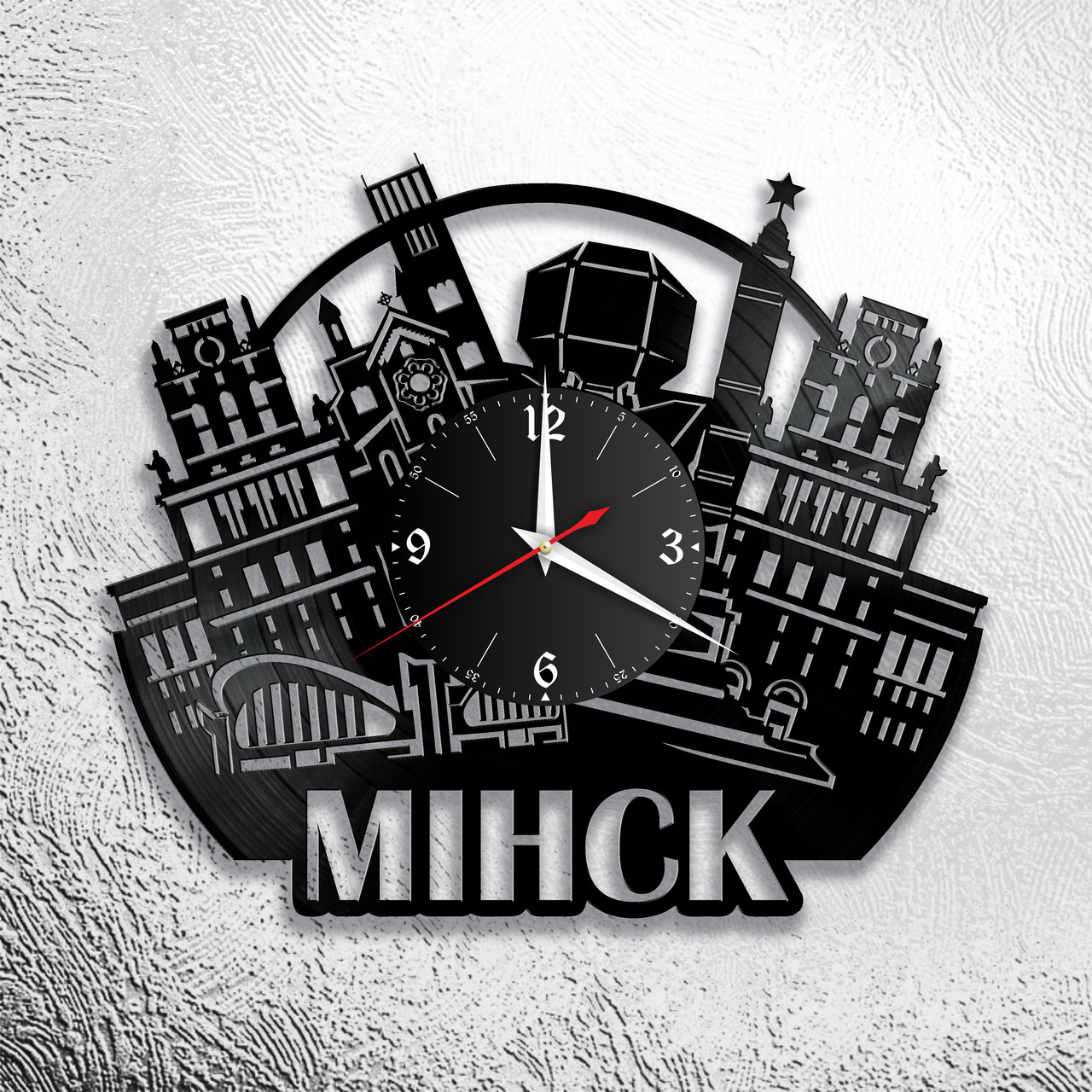 Часы из виниловой пластинки  "Минск" версия 1 BY