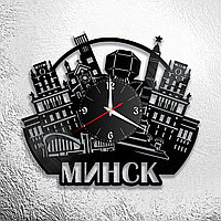 Оригинальные часы из виниловых пластинок  "Минск" версия 1 RU
