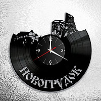 Оригинальные часы из виниловых пластинок "Новогрудок" версия 1