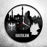 Оригинальные часы из виниловых пластинок  "Берлин" версия 1