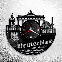 Часы из виниловой пластинки  "Германия" версия 1