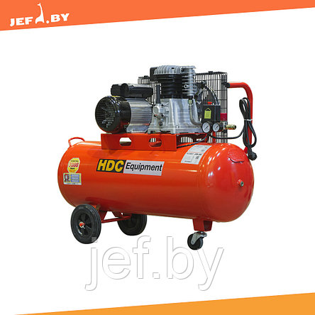 Компрессор HDC HD-A101 (396 л/мин, 10 атм, ременной, масляный, ресив. 100 л, 220 В, 2.20 кВт), фото 2