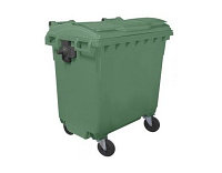 Контейнер для мусора Plastik Gogic 1100л с крышкой (зеленый)