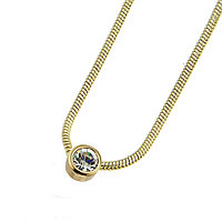 Колье Single gold crystal