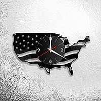 Часы из виниловой пластинки  "США" версия 1