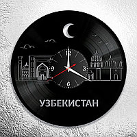 Часы из виниловой пластинки  "Узбекистан" версия 1