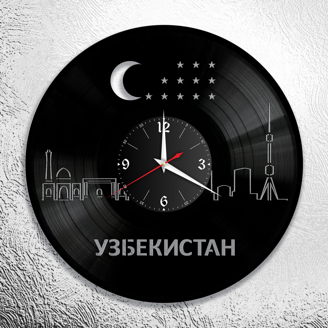 Часы из виниловой пластинки  "Узбекистан" версия 2, фото 1