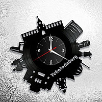 Часы из виниловой пластинки  "Екатеринбург" версия 1