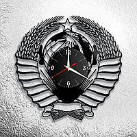 Оригинальные часы из виниловых пластинок  "Серп и молот" версия 1
