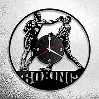 Часы из виниловой пластинки  "Бокс" версия 1