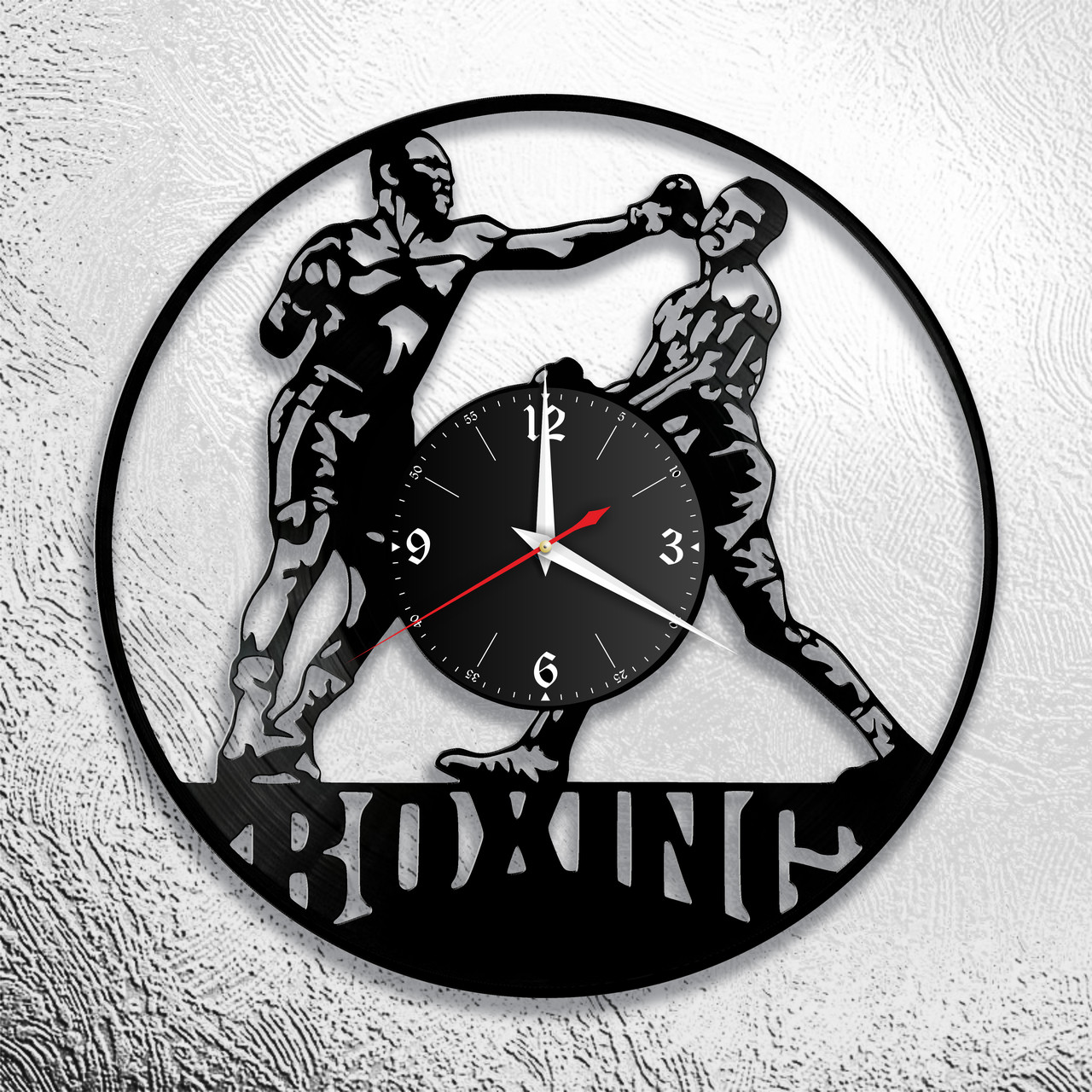 Часы из виниловой пластинки  "Бокс" версия 1, фото 1