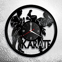 Часы из виниловой пластинки  "Каратэ" версия 1