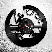 Оригинальные часы из виниловых пластинок  "Теннис" версия 1