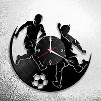 Часы из виниловой пластинки  "Футбол" версия 1