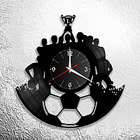 Часы из виниловой пластинки  "Футбол" версия 4