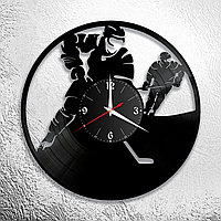 Оригинальные часы из виниловых пластинок  "Хоккей" версия 2