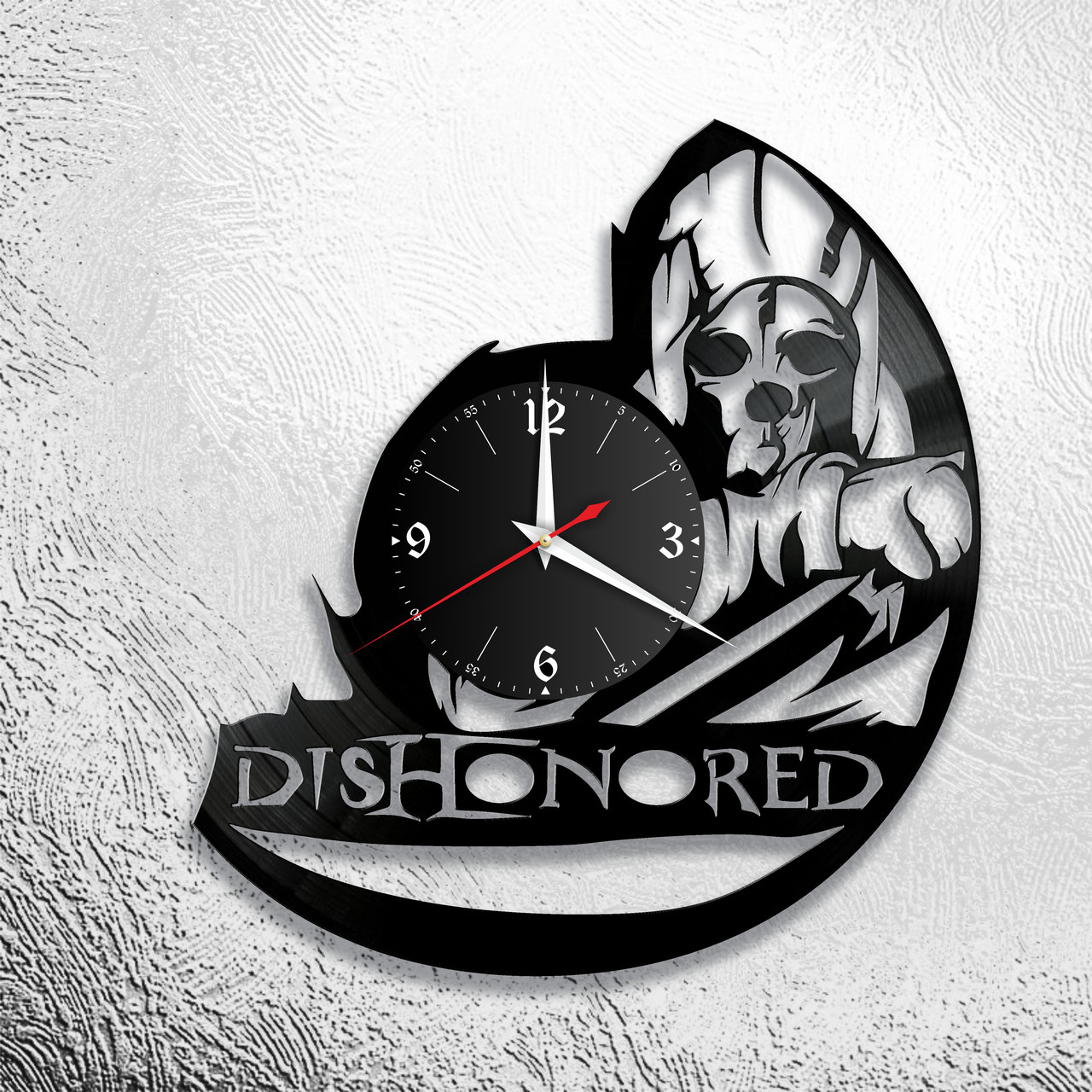 Часы из виниловой пластинки  "Dishonored" версия 1, фото 1