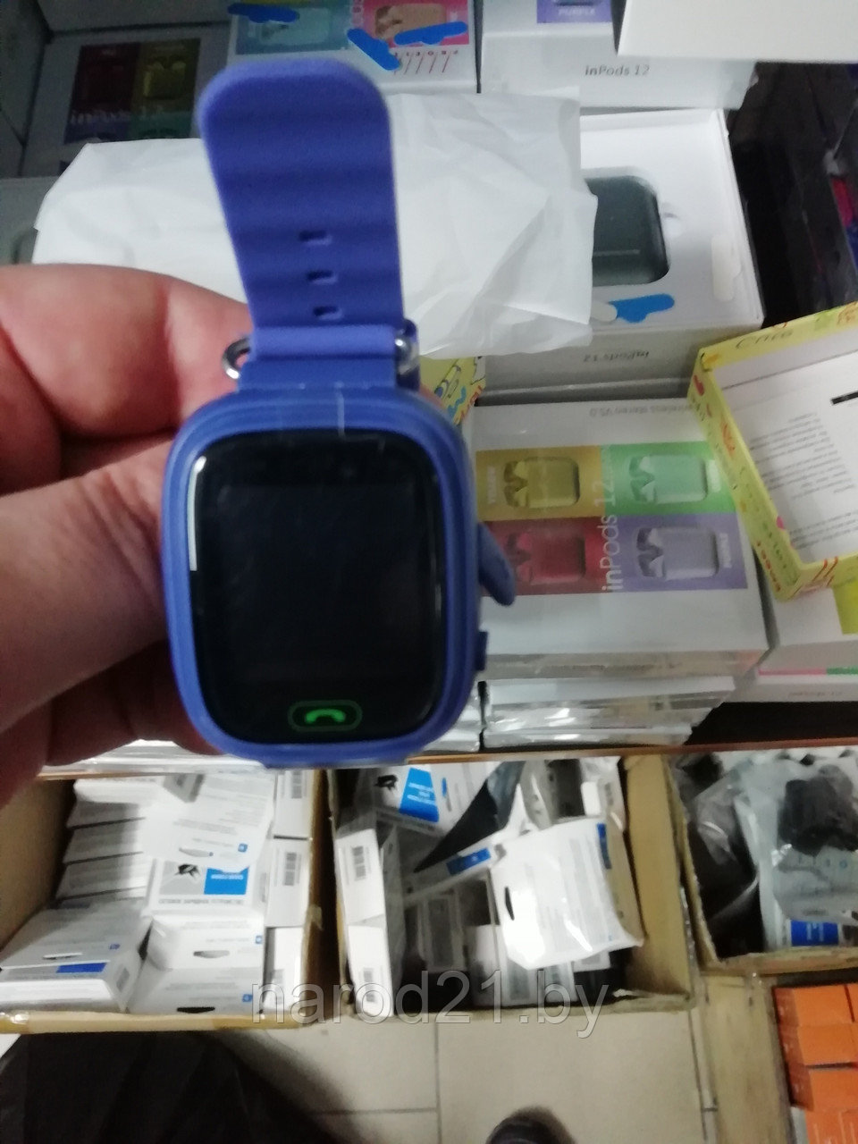 Детские умные часы с GPS TD02 (Q100)(чёрный синий)