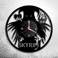 Оригинальные часы из виниловых пластинок  "Skyrim" версия 1