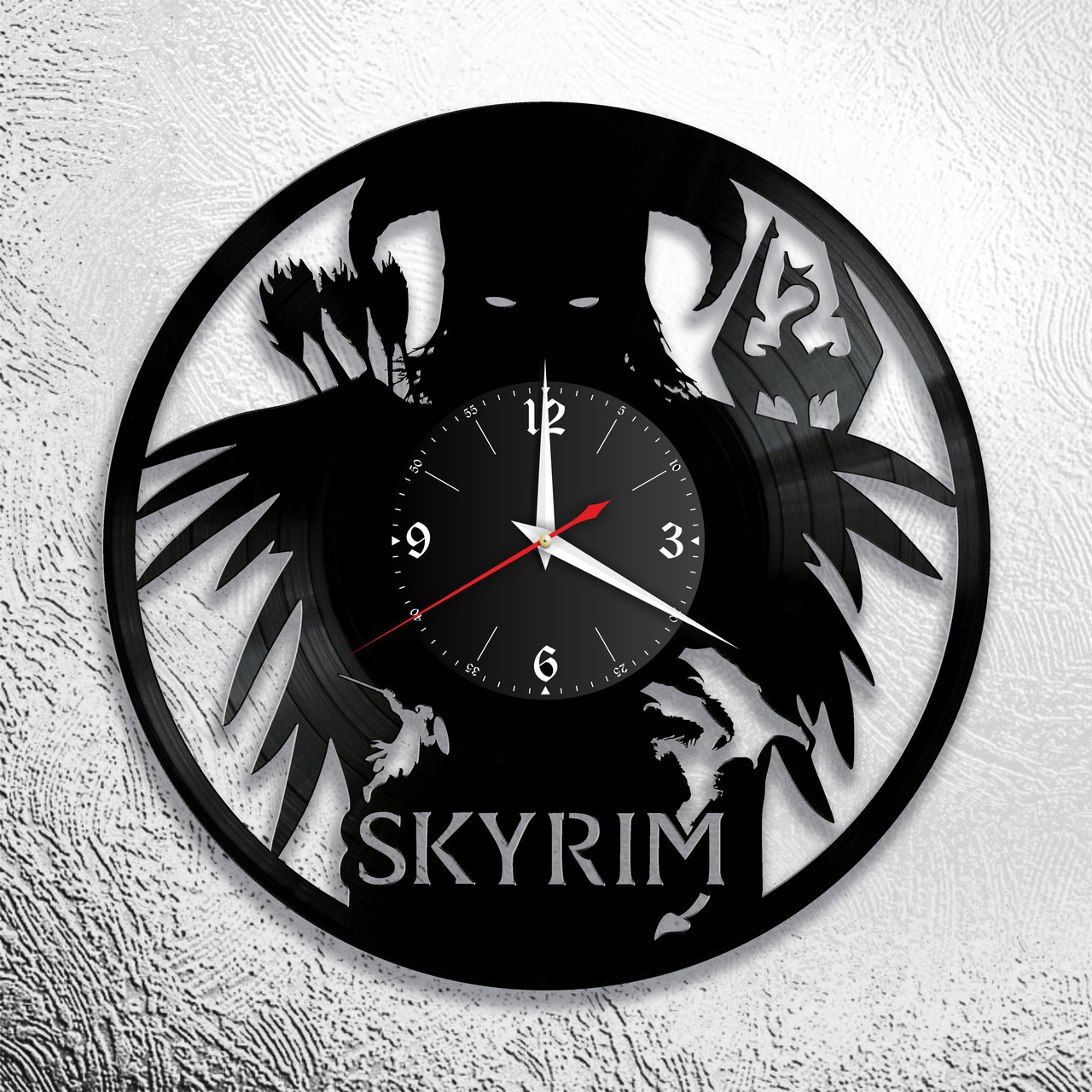 Часы из виниловой пластинки  "Skyrim" версия 1, фото 1