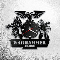 Часы из виниловой пластинки "Warhammer 40000" версия 1