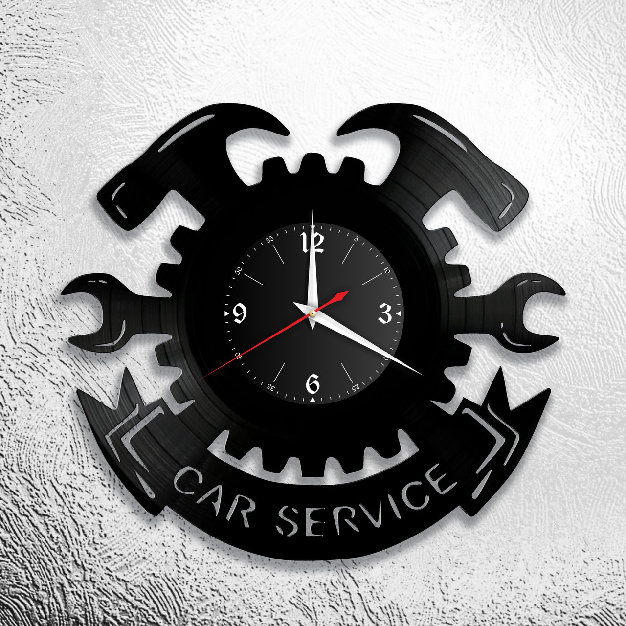 Часы из виниловой пластинки "Автосервис" Версия 1, фото 1