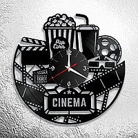 Оригинальные часы из виниловых пластинок "Кинотеатр" Версия 1