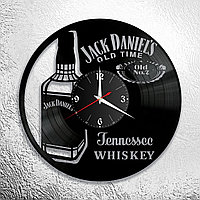 Часы из виниловой пластинки "Виски Jack Daniels" Версия 1