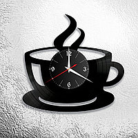 Часы из виниловой пластинки "Кофе" Версия 1