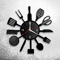 Часы из виниловой пластинки "Кухня" Версия 1