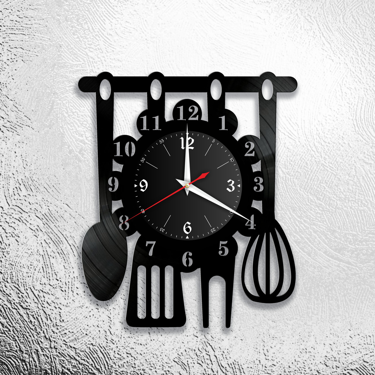 Часы из виниловой пластинки "Кухня" Версия 5