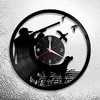 Оригинальные часы из виниловых пластинок "Охота" версия 1