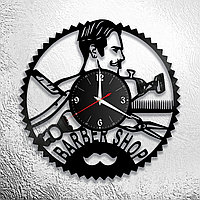 Часы из виниловой пластинки "Парикмахерская" версия 14 барбершоп