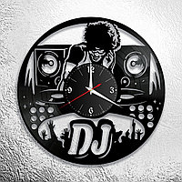Часы из виниловой пластинки "ДиДжей" версия 2