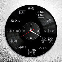 Часы из виниловой пластинки "Математик" версия 2