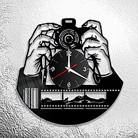 Оригинальные часы из виниловых пластинок "Фотограф" версия 2